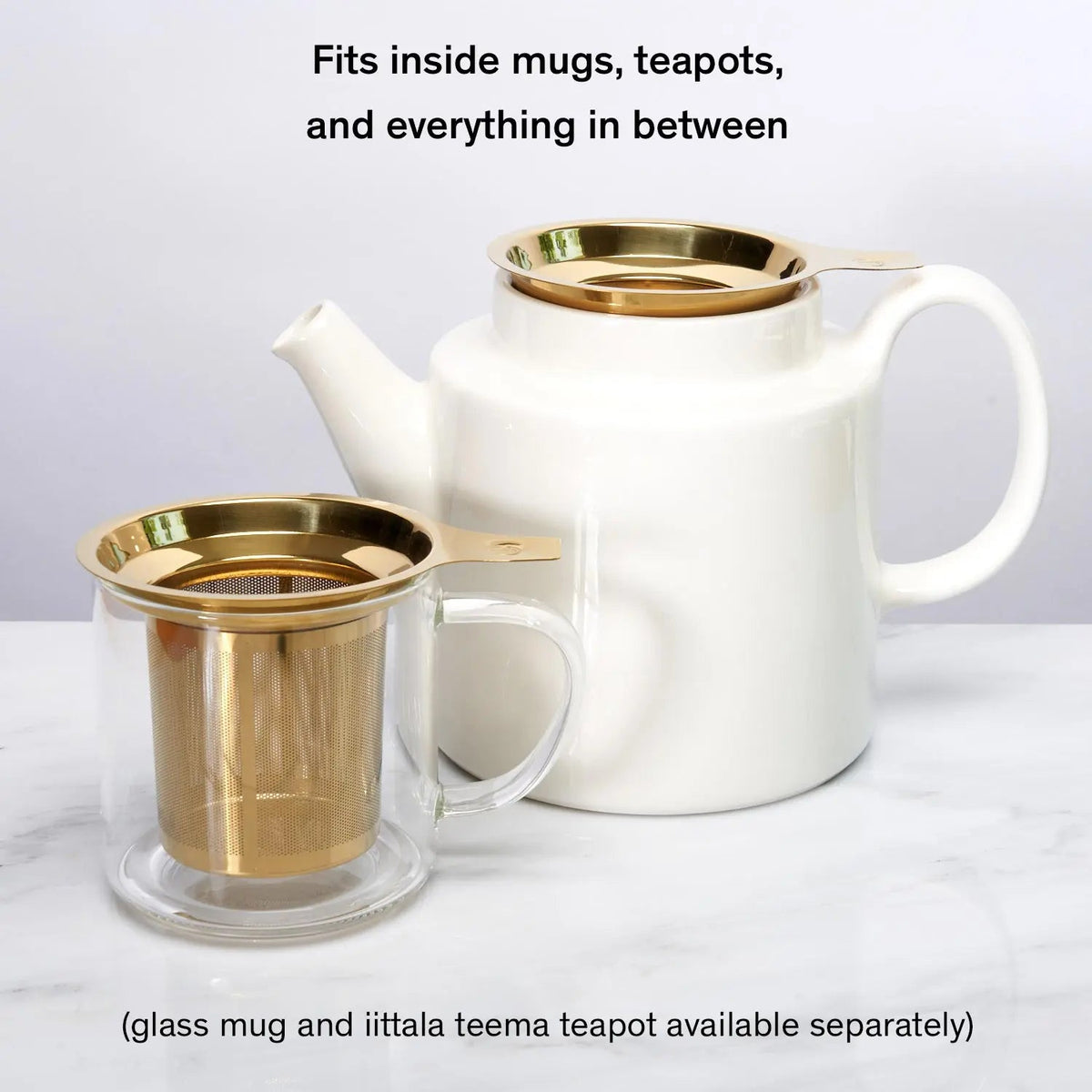 One Cup Tea Infuser — Stainless Steel Micro-Mesh with Coaster Lid