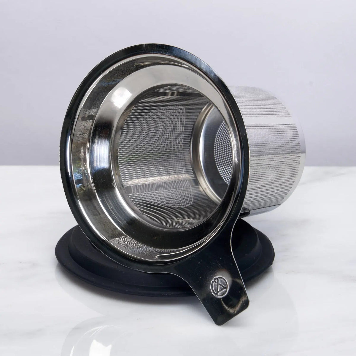 One Cup Tea Infuser — Stainless Steel Micro-Mesh with Coaster Lid
