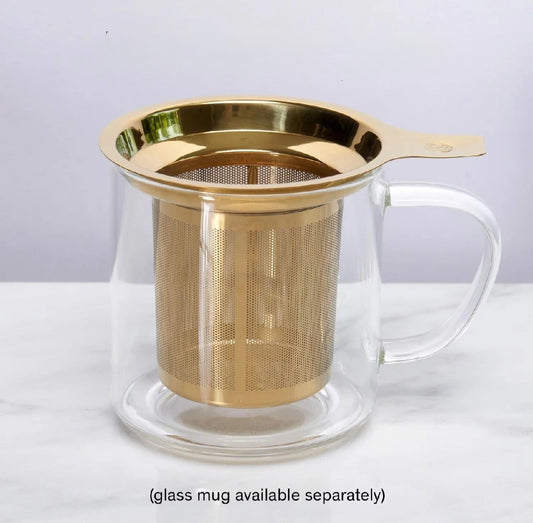 One Cup Tea Infuser — Stainless Steel Micro-Mesh with Coaster Lid