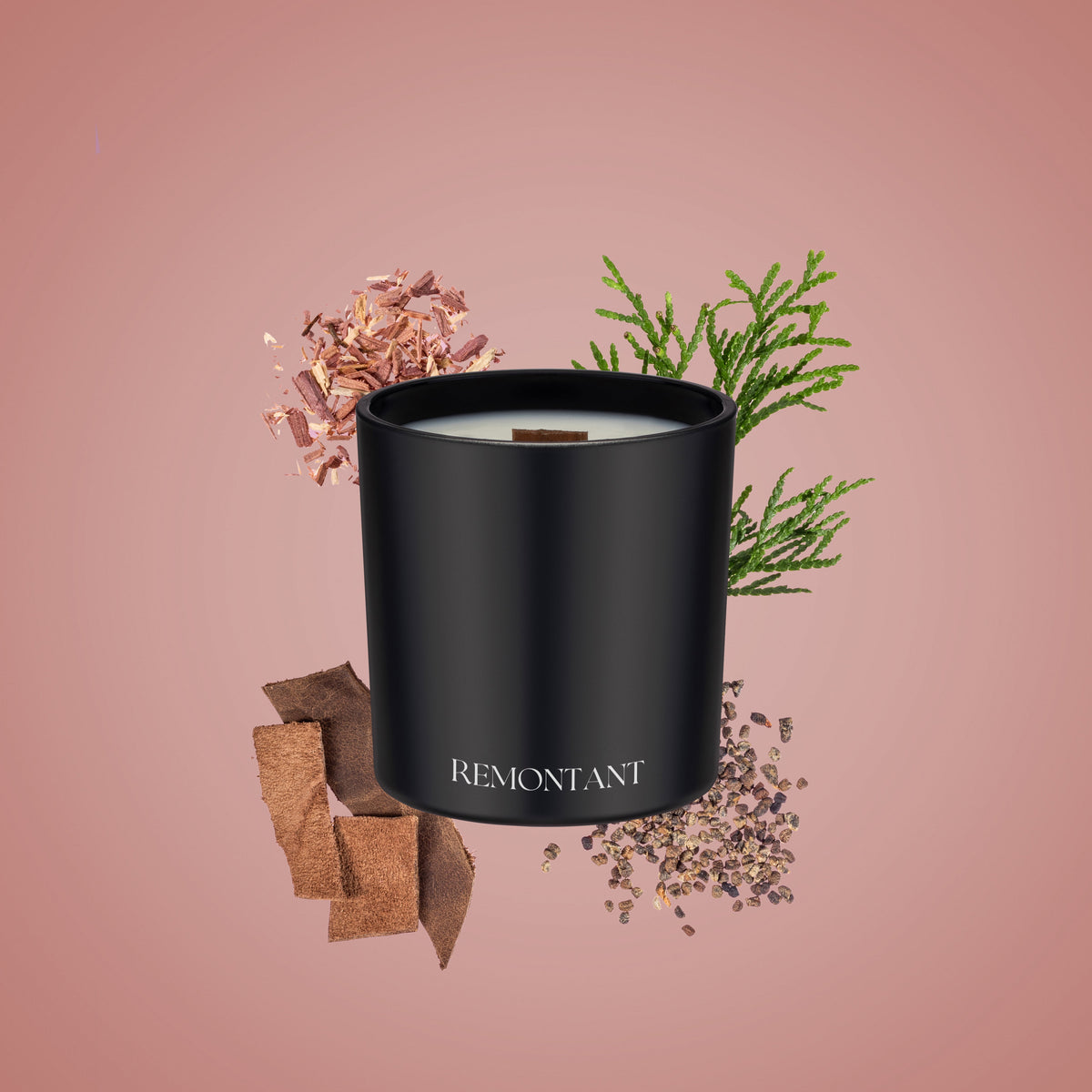 Dark Academia Candle — Cardamom, Leather & Cedar | Wood Wick