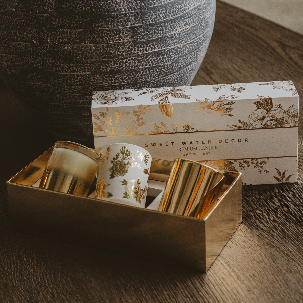Golden Soy Candle Trio Gift Set