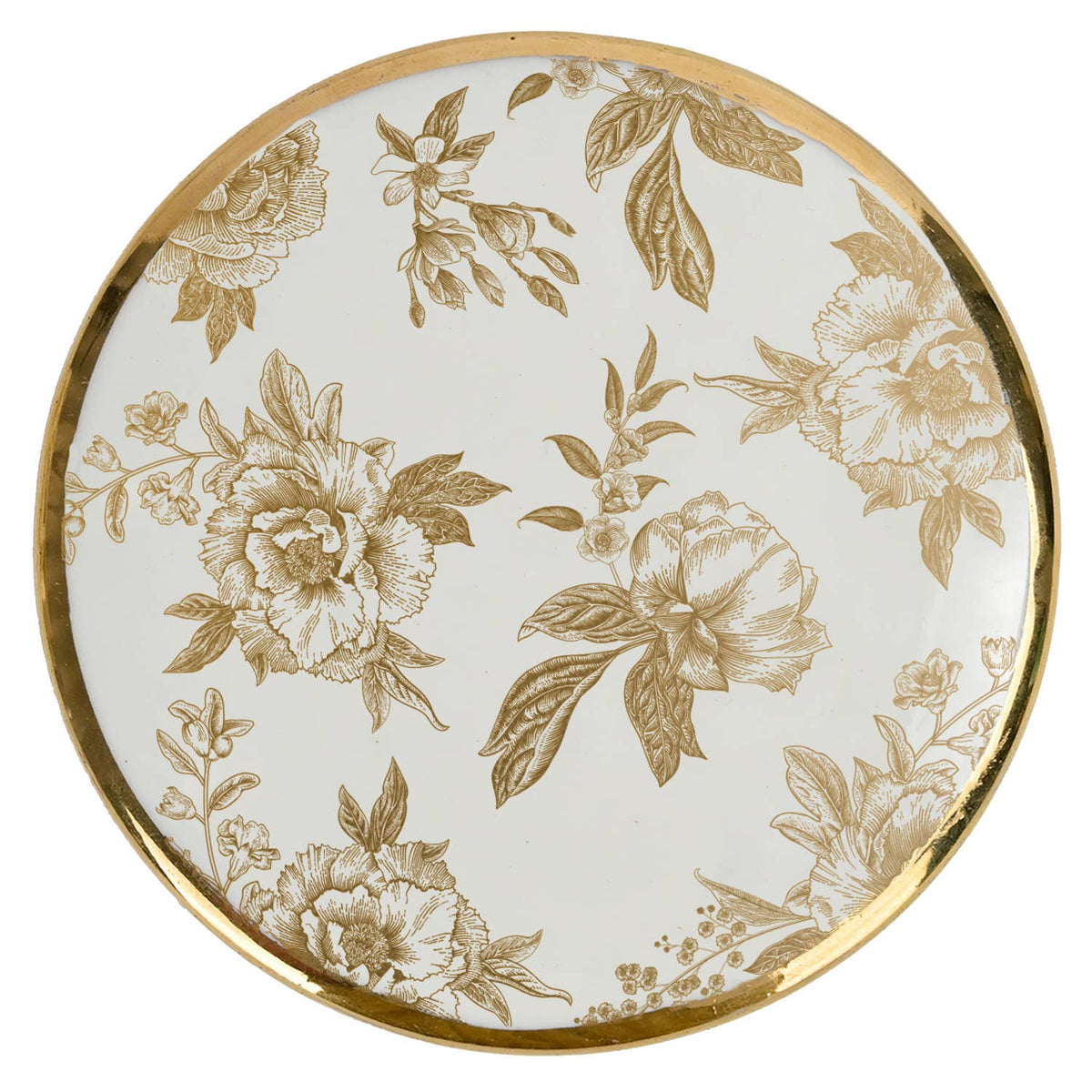 Small Gold Delft Jewelry Box with Lid